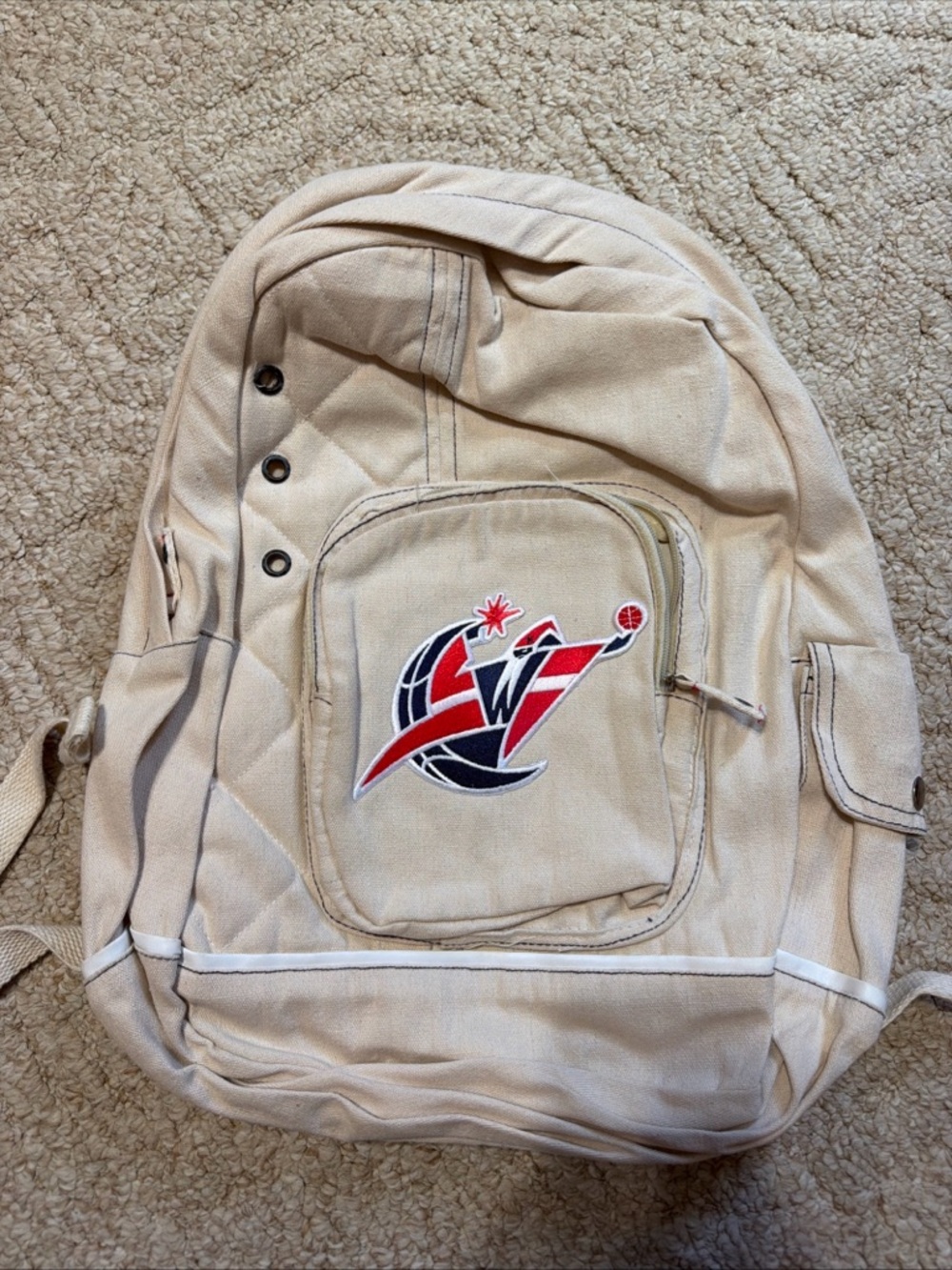 Washington Wizards Little Earth Beige Canvas Backpack